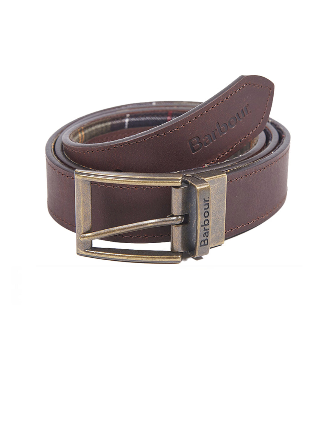 Reversible Tartan Leather Belt 