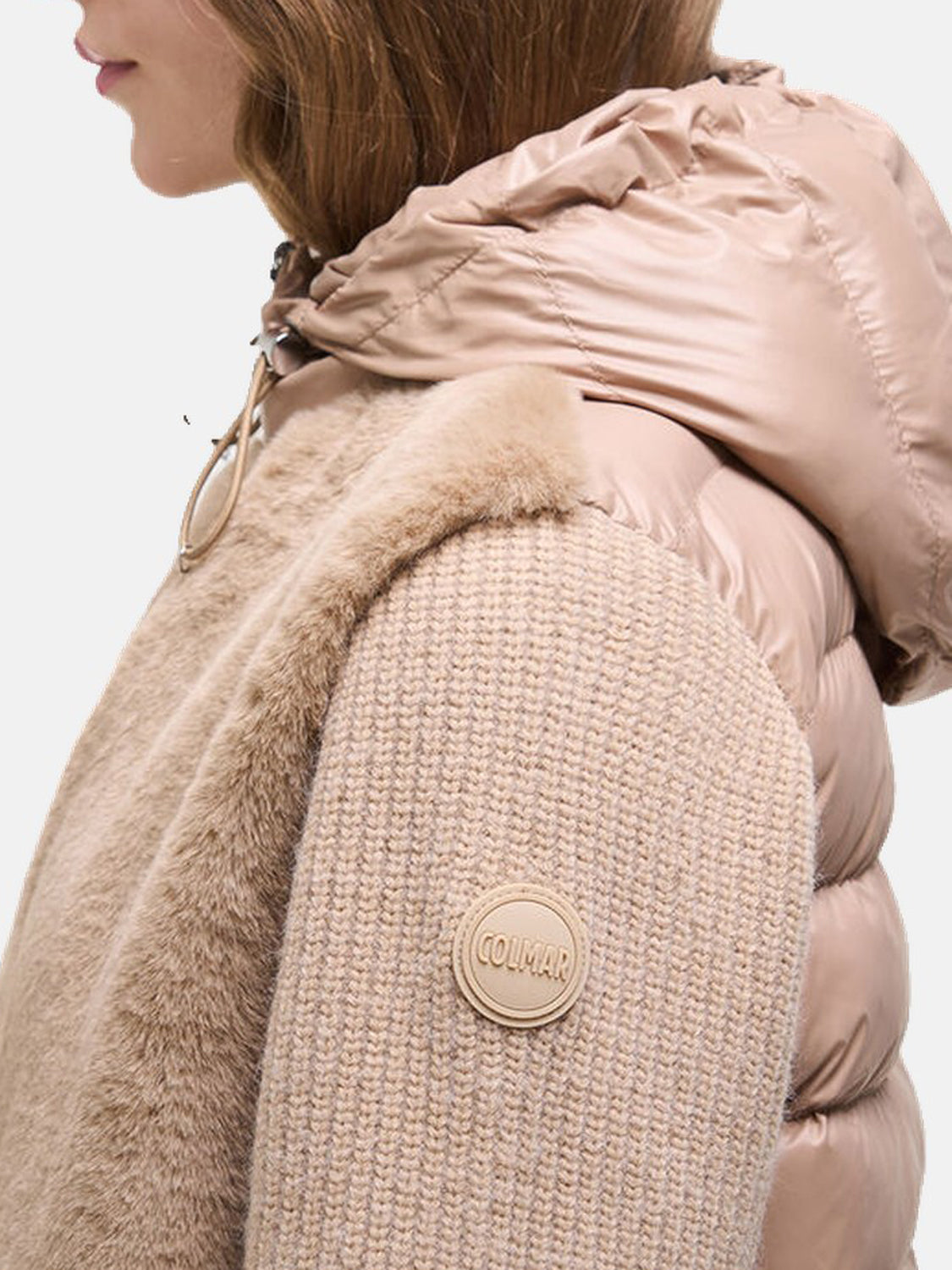Women's hybrid faux fur jacket