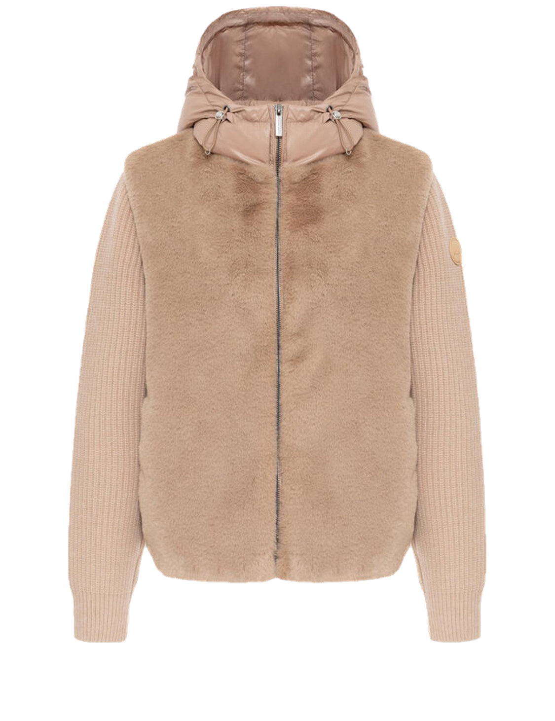 Women's hybrid faux fur jacket