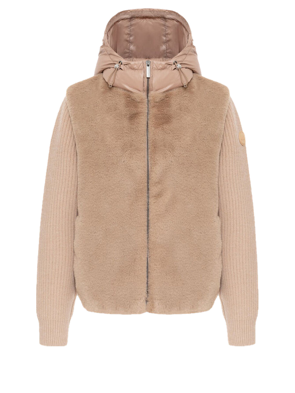 Women's hybrid faux fur jacket