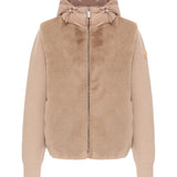 Women's hybrid faux fur jacket