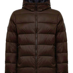 Double-Breasted Hooded Down Jacket