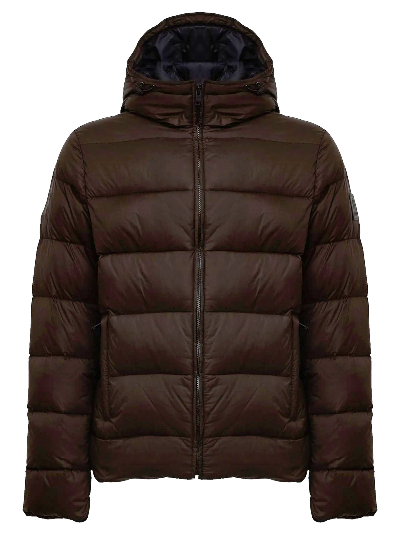 Double-Breasted Hooded Down Jacket