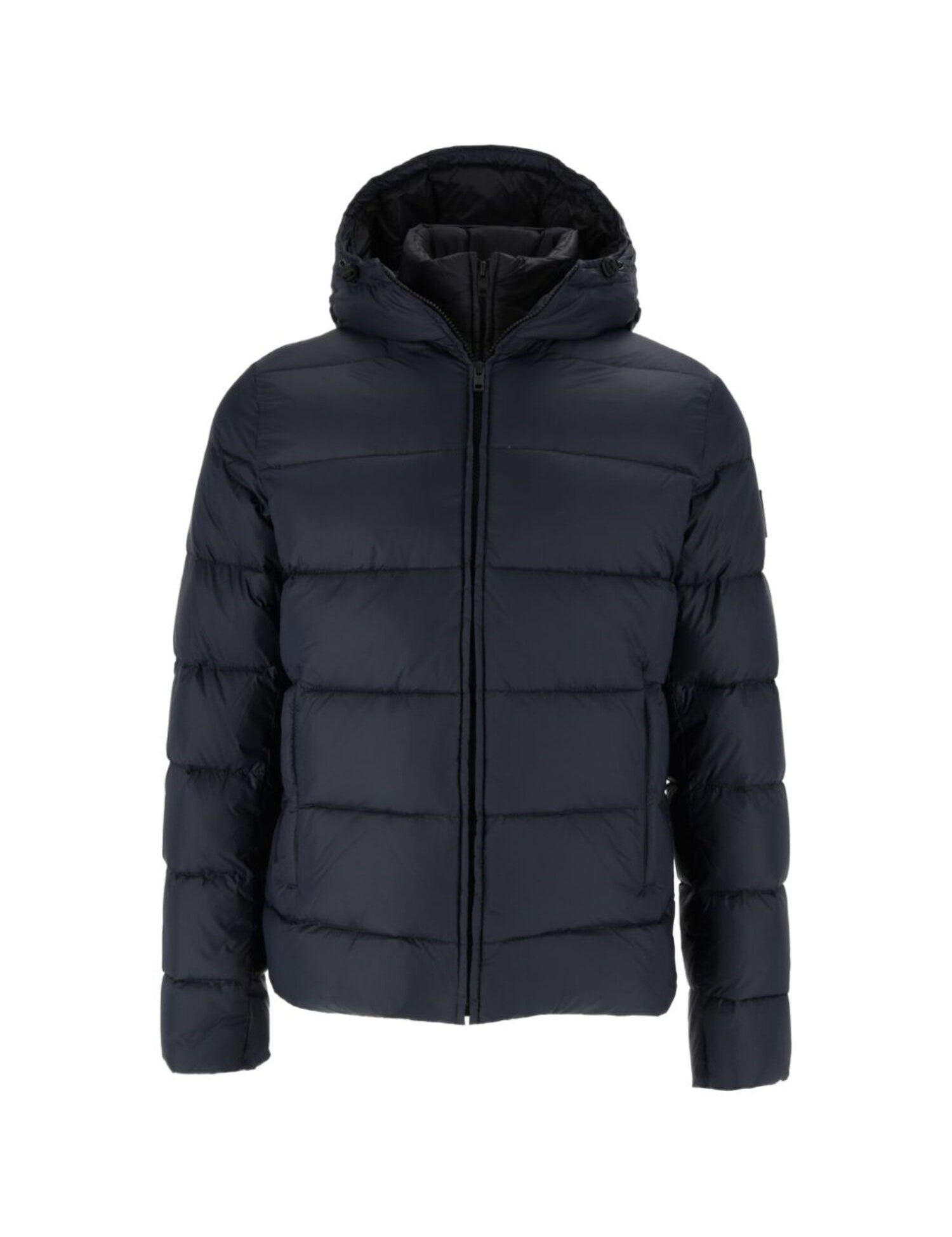 Double-Breasted Hooded Down Jacket