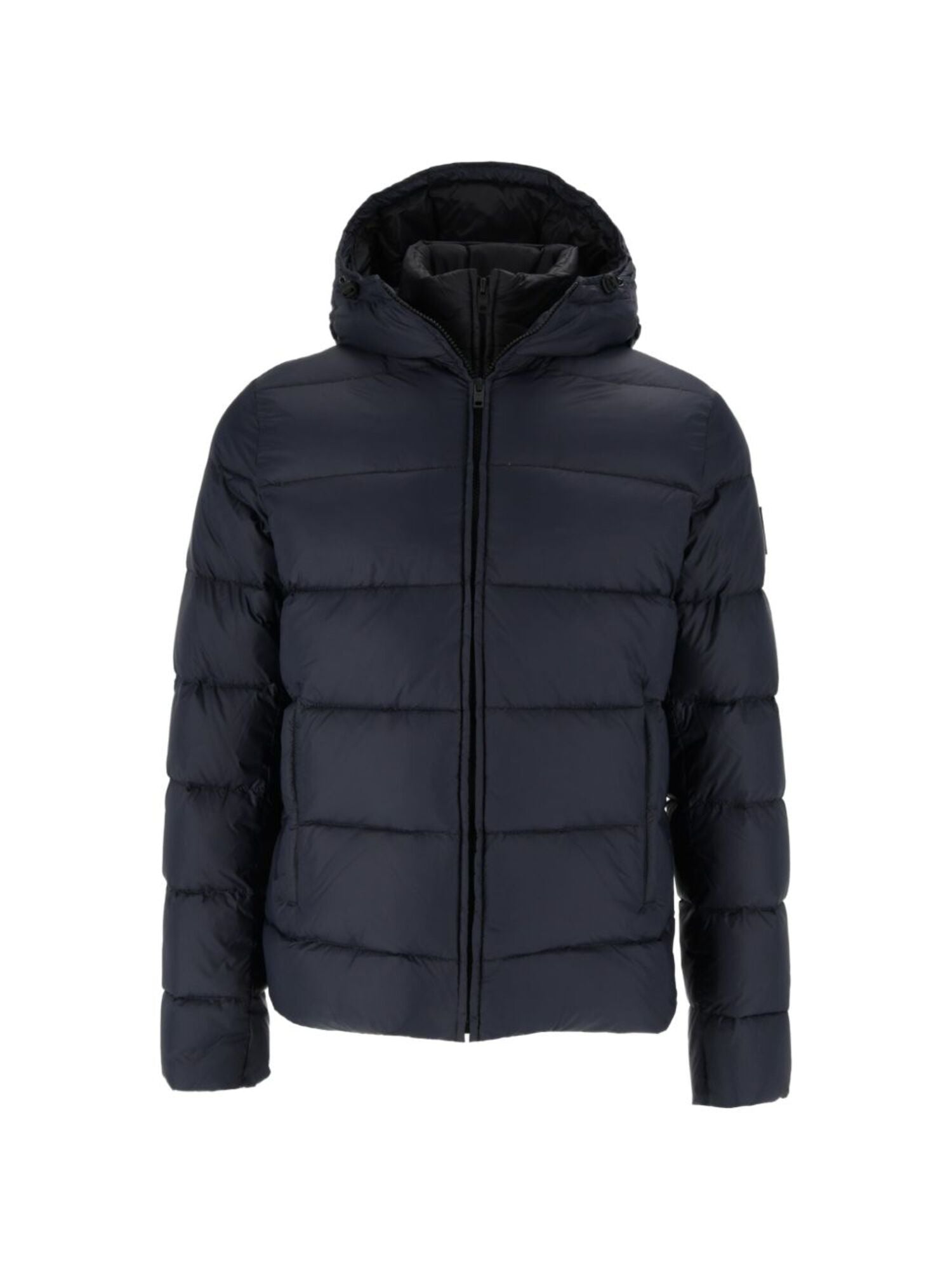 Double-Breasted Hooded Down Jacket