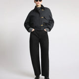 3-Hook Cropped Bomber, Padded Lining