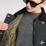 3-Hook Cropped Bomber, Padded Lining