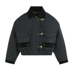 3-Hook Cropped Bomber, Padded Lining