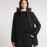 Wrap Toggle Coat, Detachable Double-Breasted Front