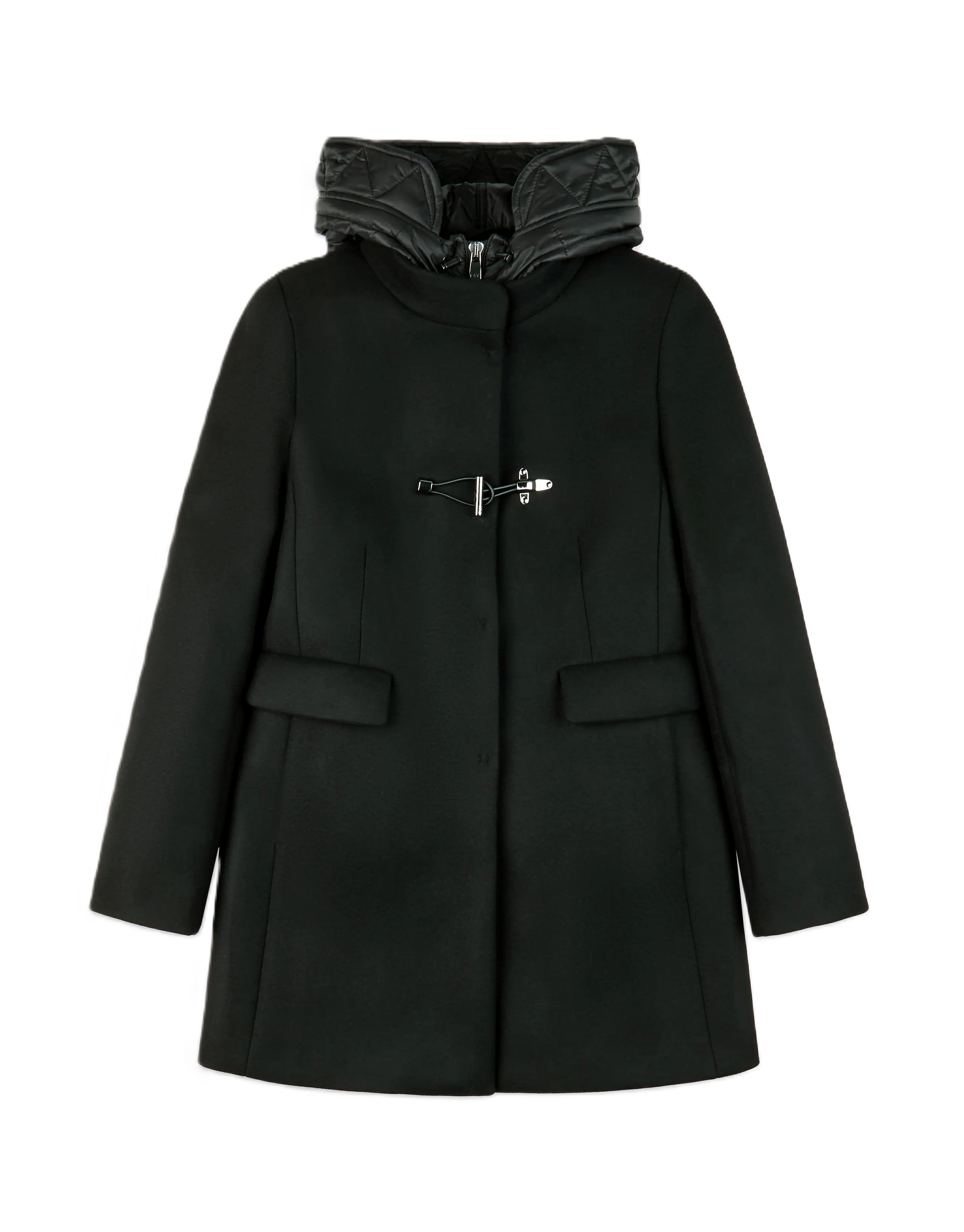 Wrap Toggle Coat, Detachable Double-Breasted Front