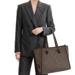 Marcella Bag Tessuto E Pelle Comm Cnv-Se 
