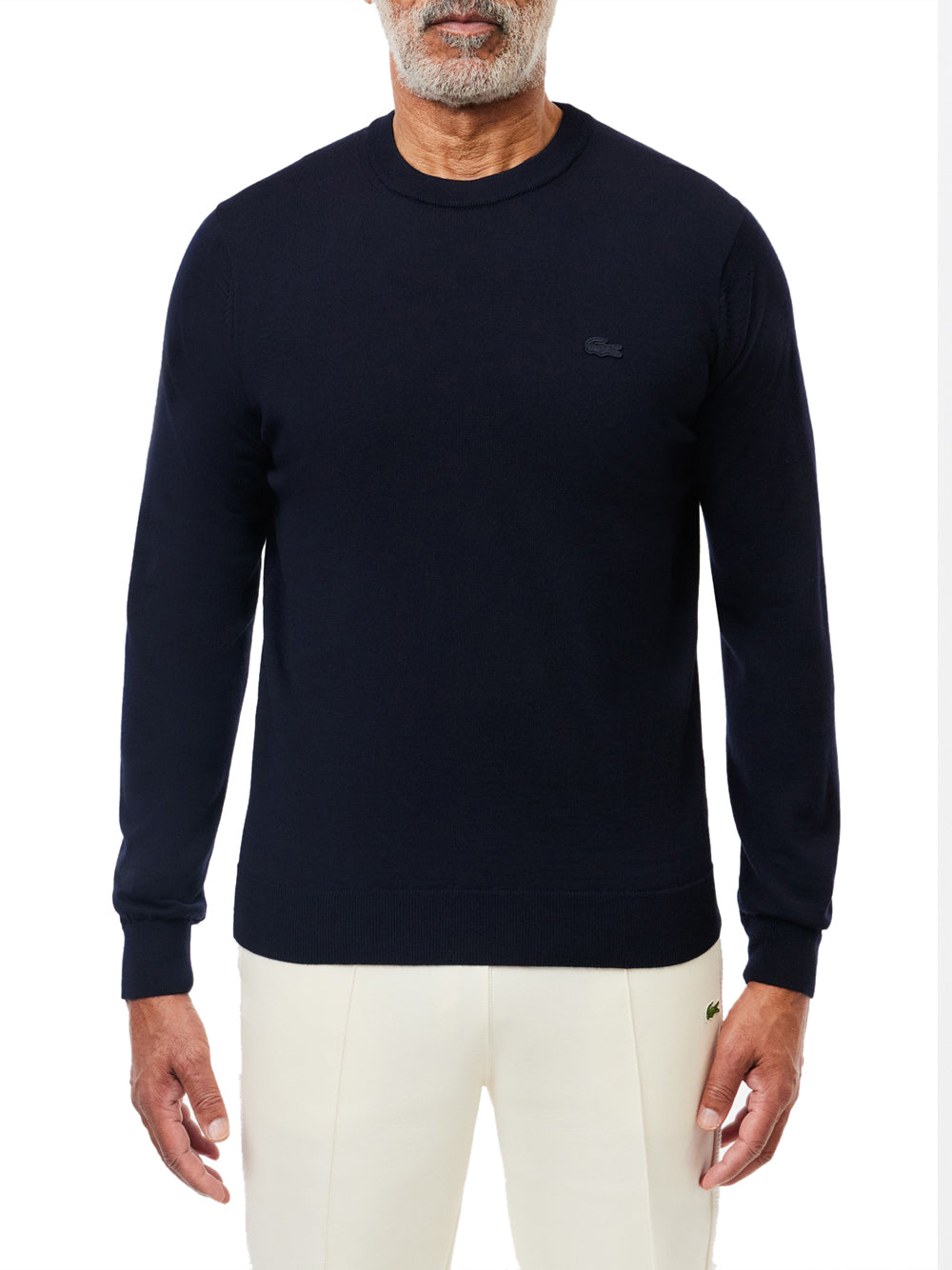 Crew-neck merino wool sweater