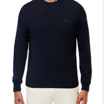 Crew-neck merino wool sweater