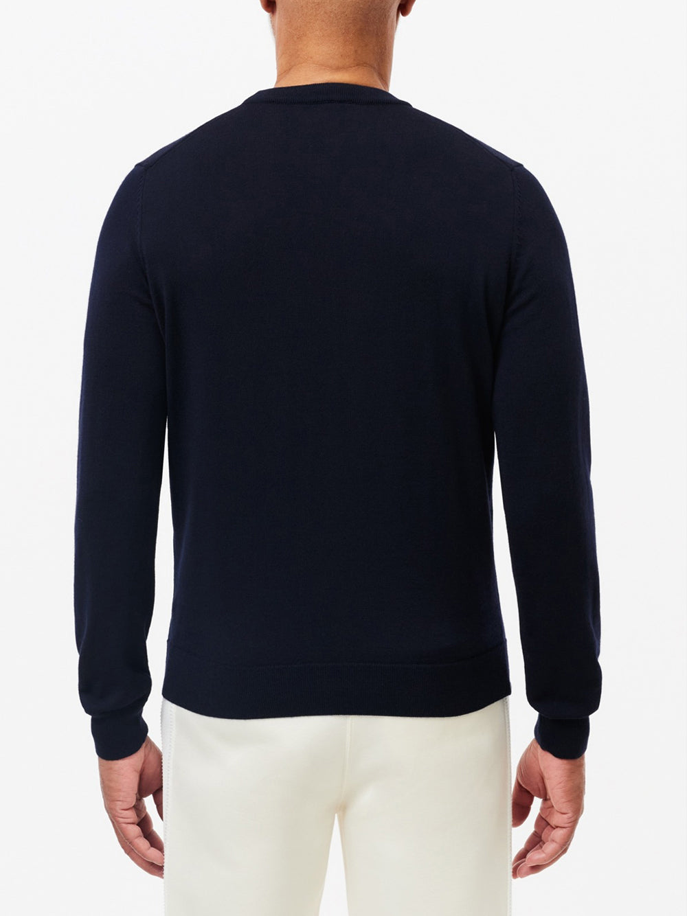 Crew-neck merino wool sweater