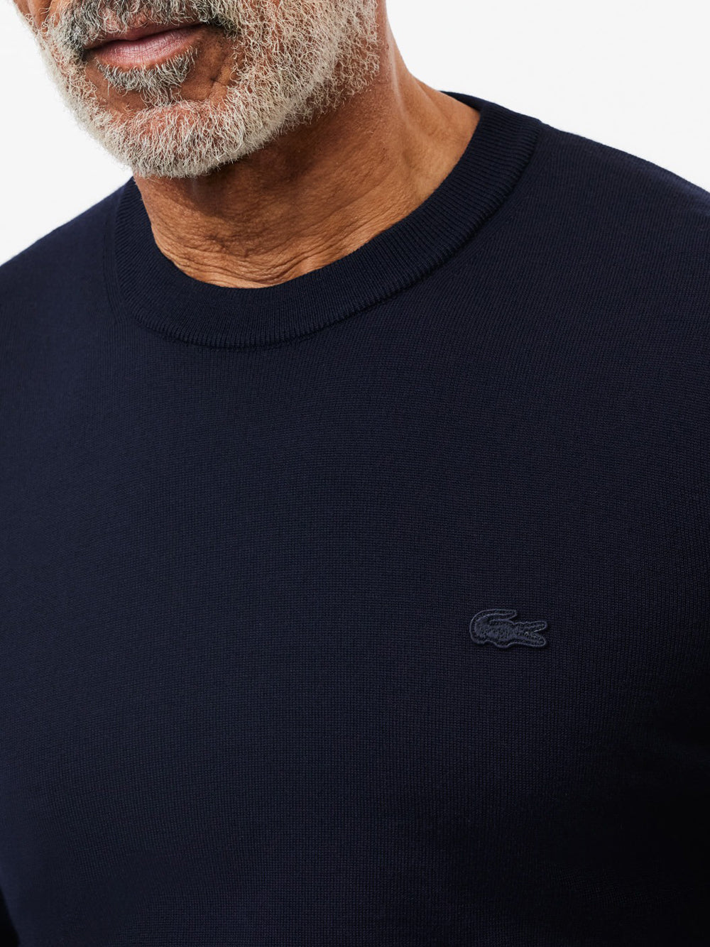 Crew-neck merino wool sweater