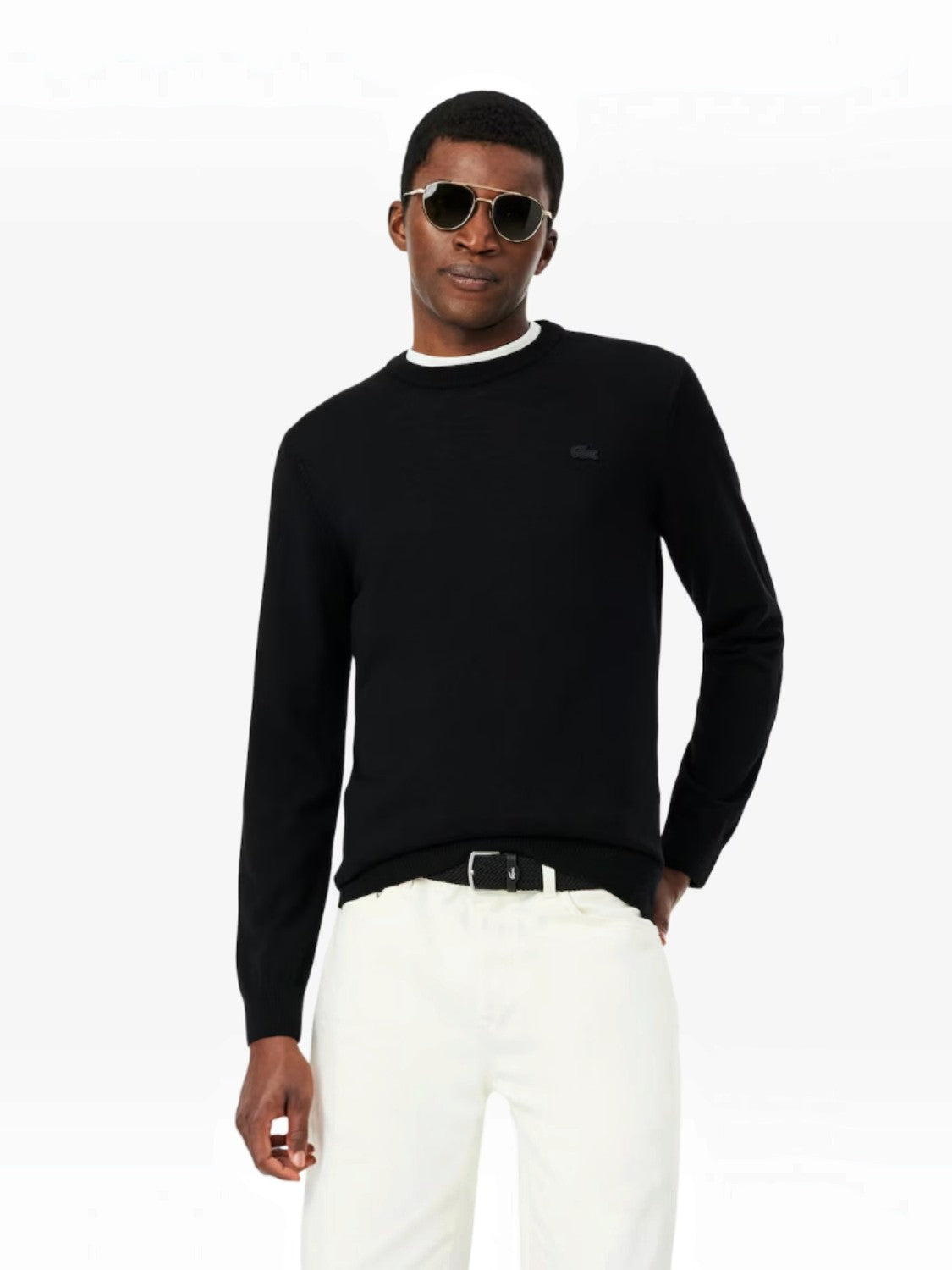Maglione girocollo in lana merino 