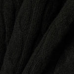 Carded wool cable-knit crew-neck sweater