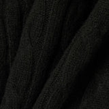Carded wool cable-knit crew-neck sweater