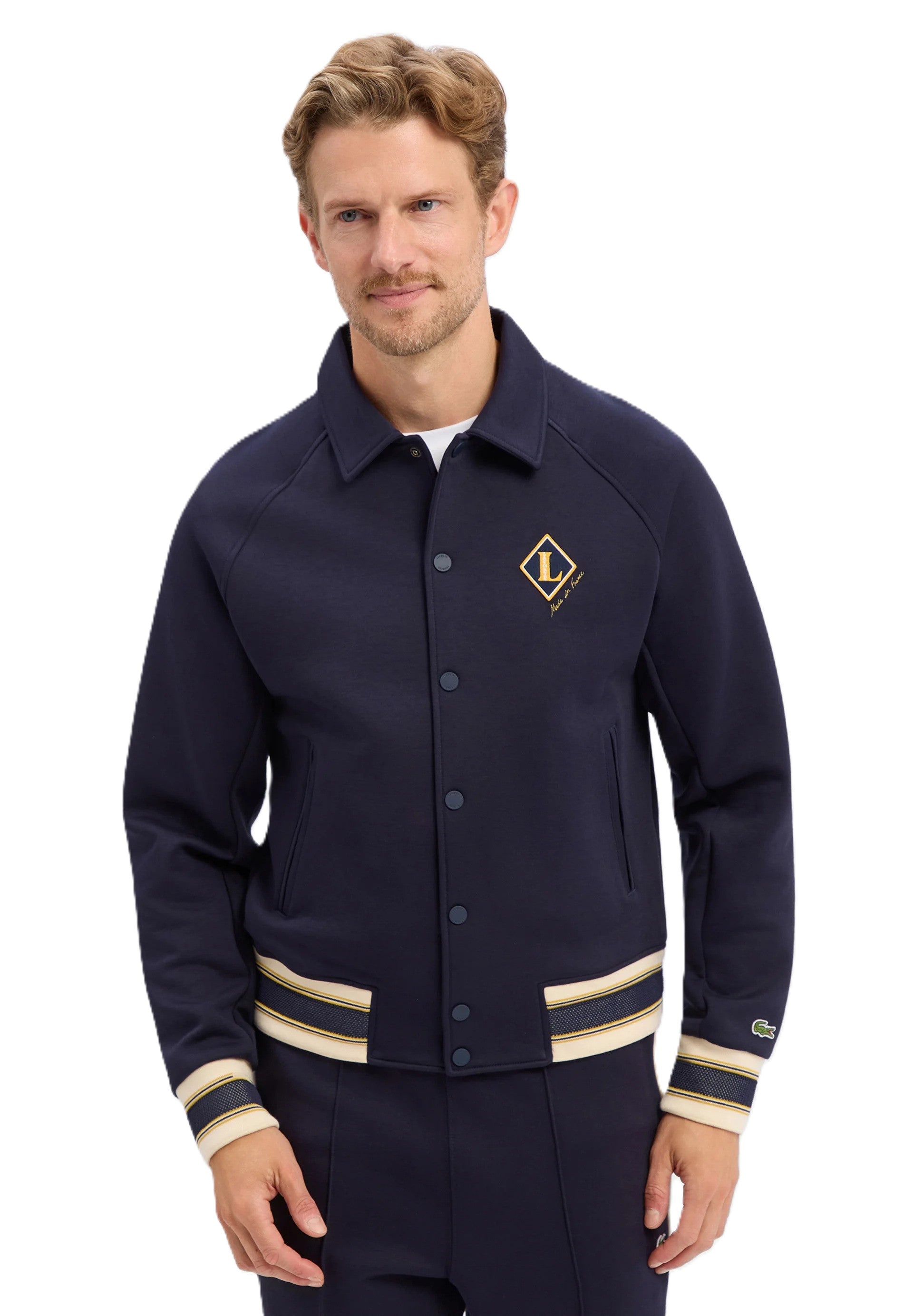 Varsity-style jacket with emblem Made in France
