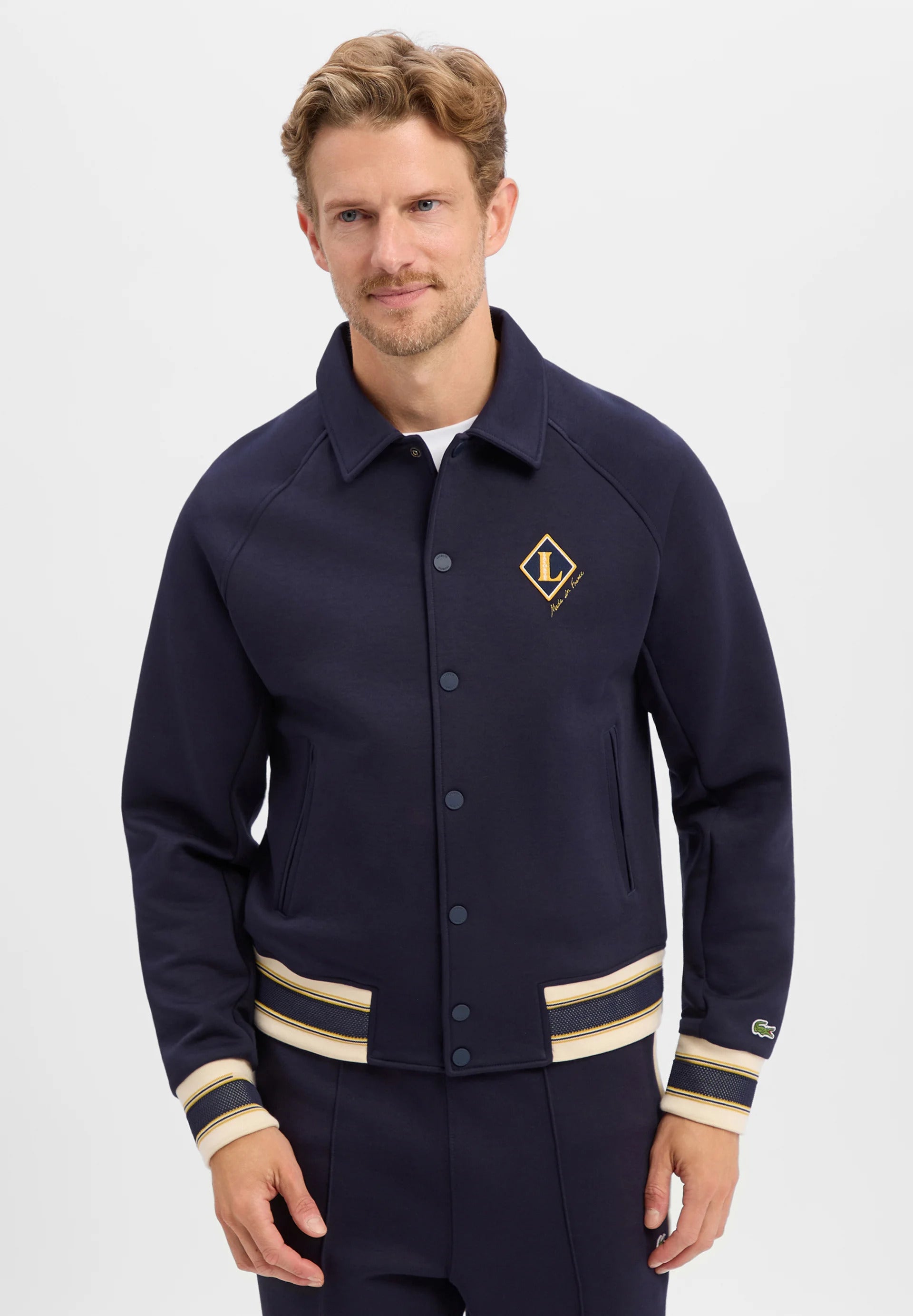 Varsity-style jacket with emblem Made in France