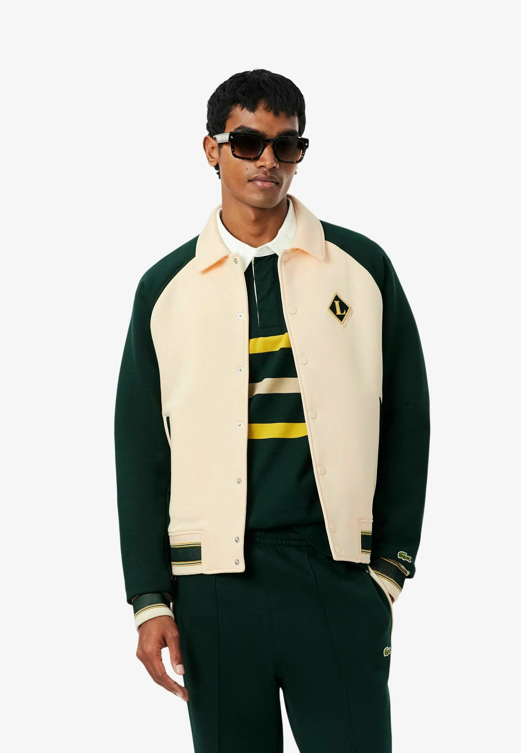 Varsity-style jacket with emblem Made in France