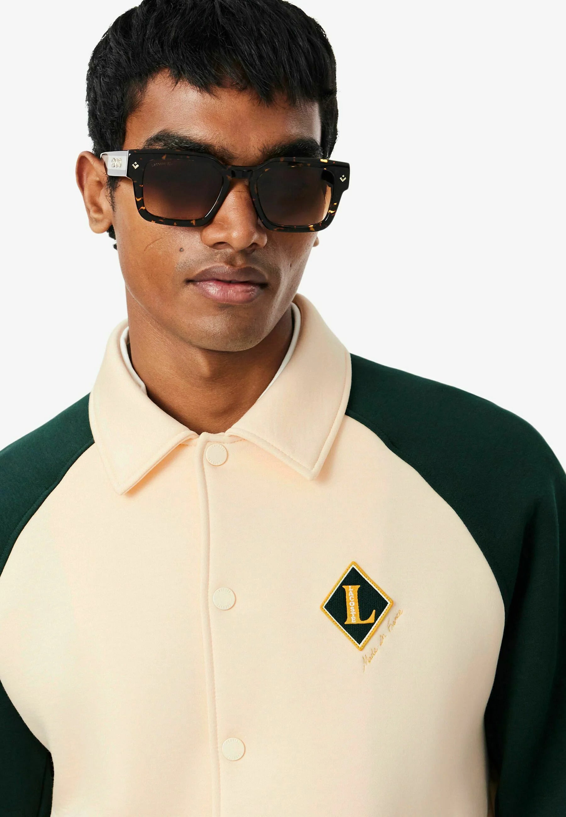 Varsity-style jacket with emblem Made in France