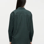 Printed fluid oversized shirt