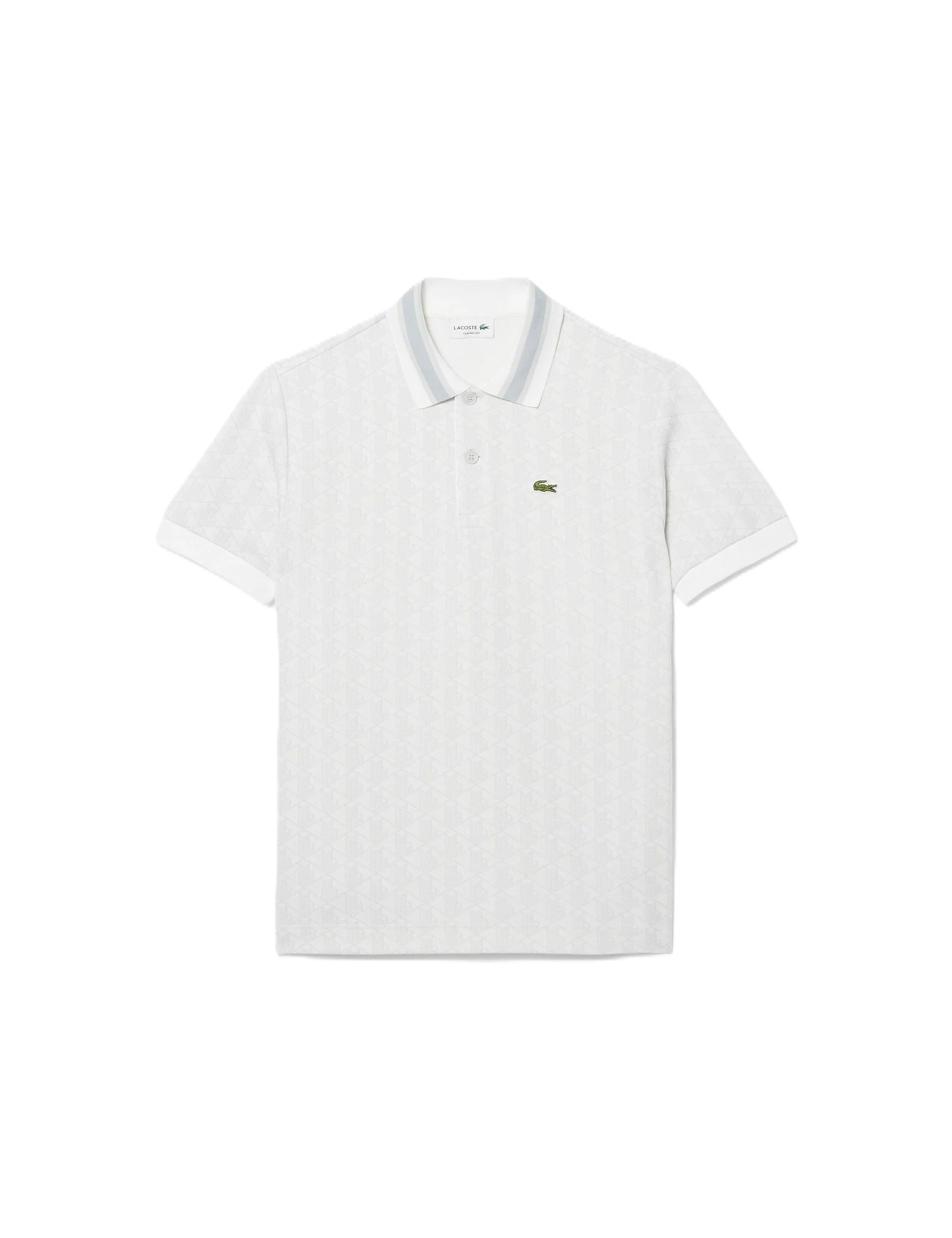 Classic fit monogram jacquard polo shirt