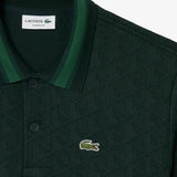 Polo dal taglio classico in jacquard con monogramma 