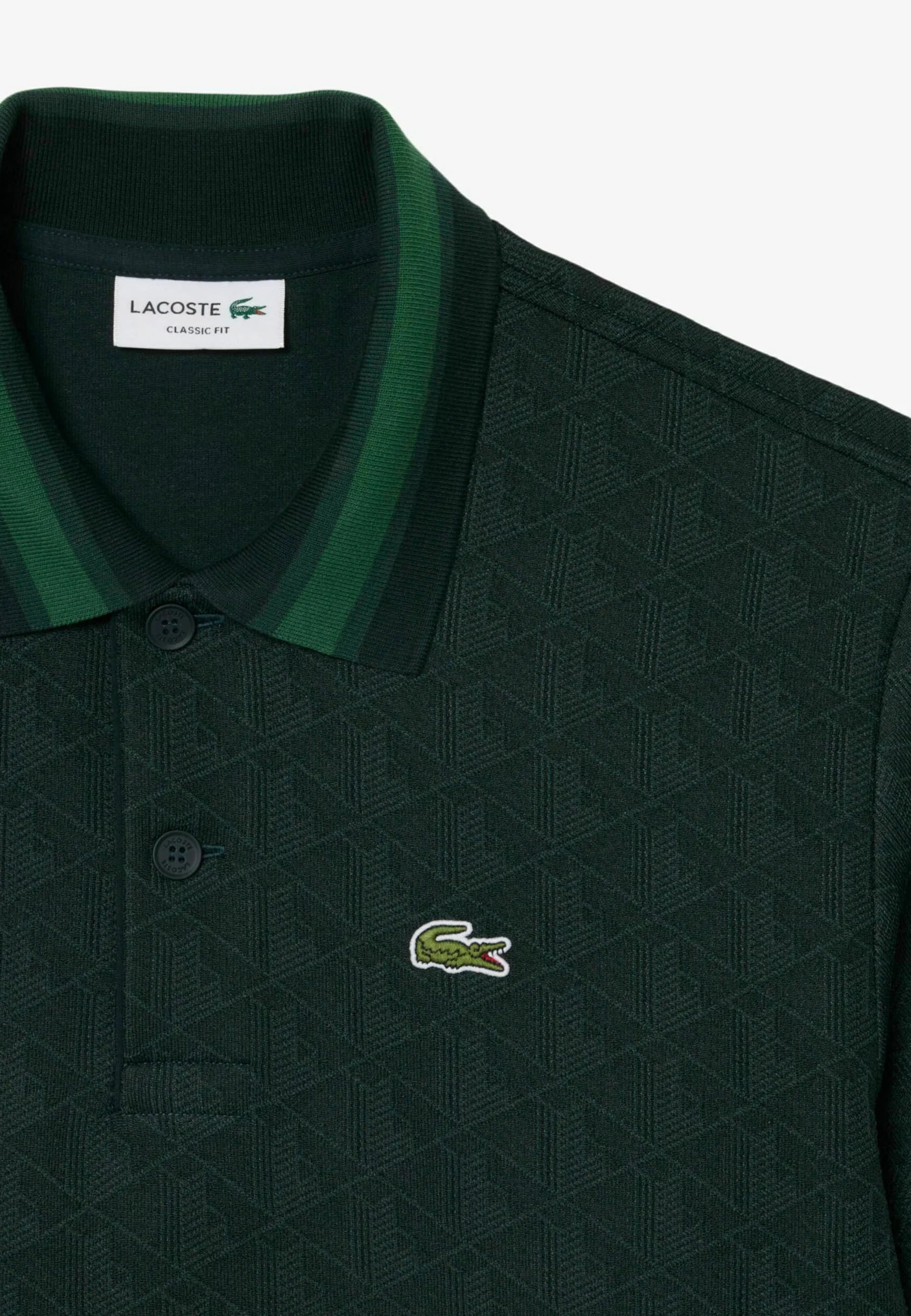 Polo dal taglio classico in jacquard con monogramma 
