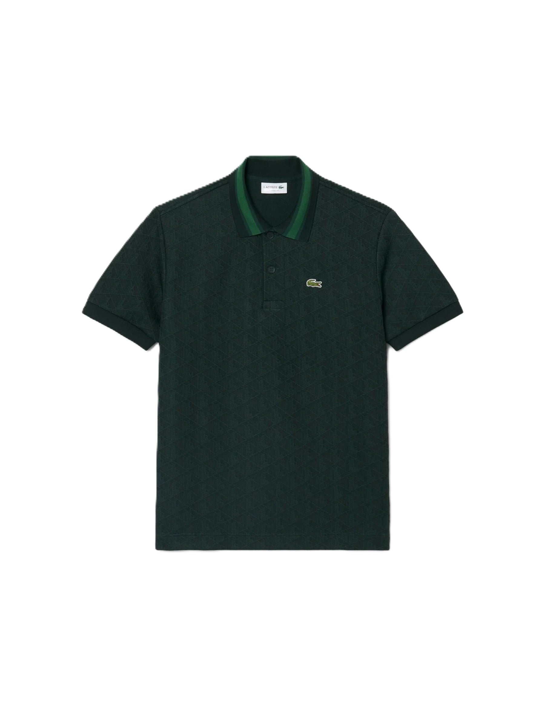 Classic fit monogram jacquard polo shirt