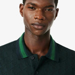 Polo dal taglio classico in jacquard con monogramma 