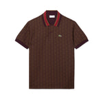 Polo dal taglio classico in jacquard con monogramma 