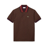 Polo dal taglio classico in jacquard con monogramma 