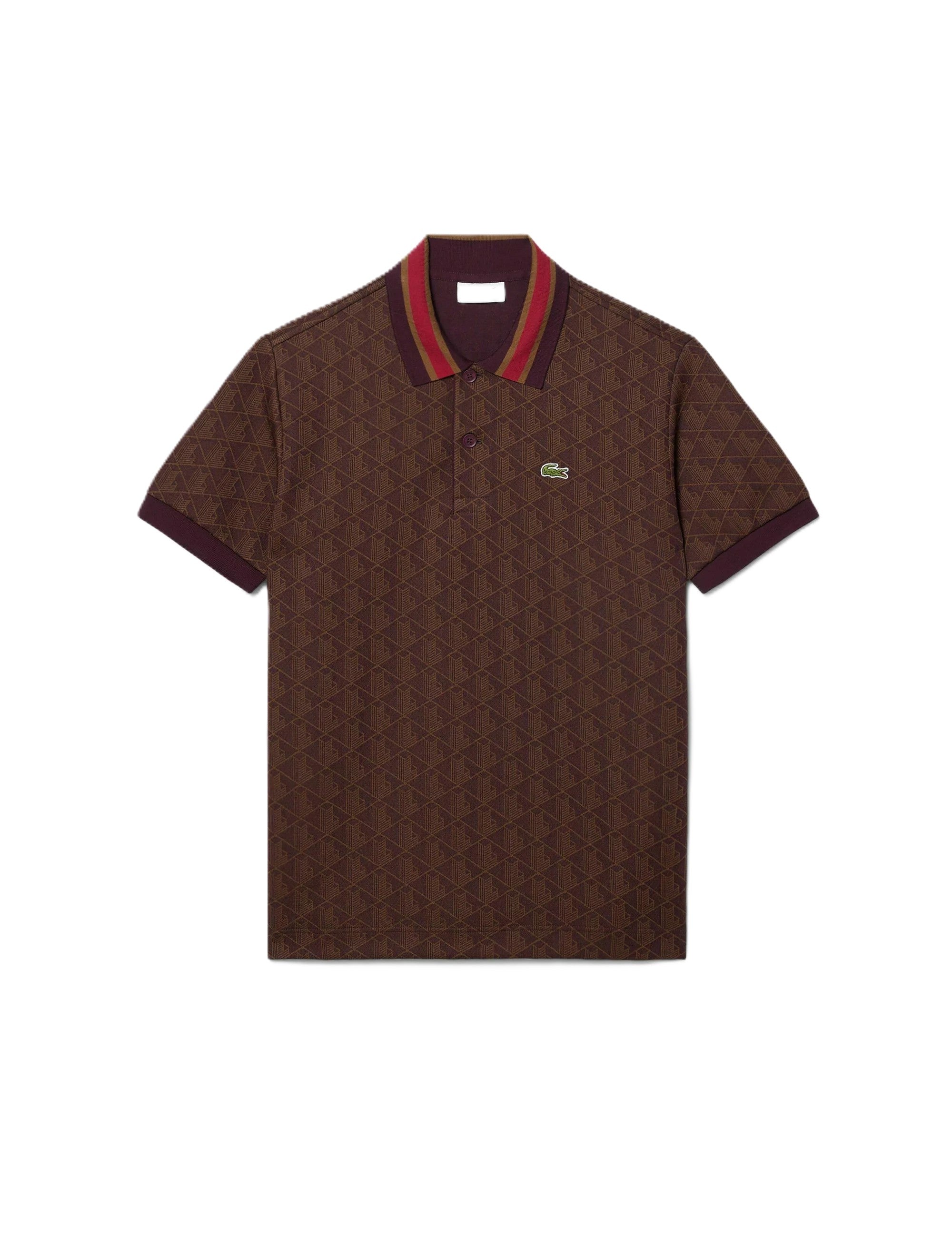 Classic fit monogram jacquard polo shirt