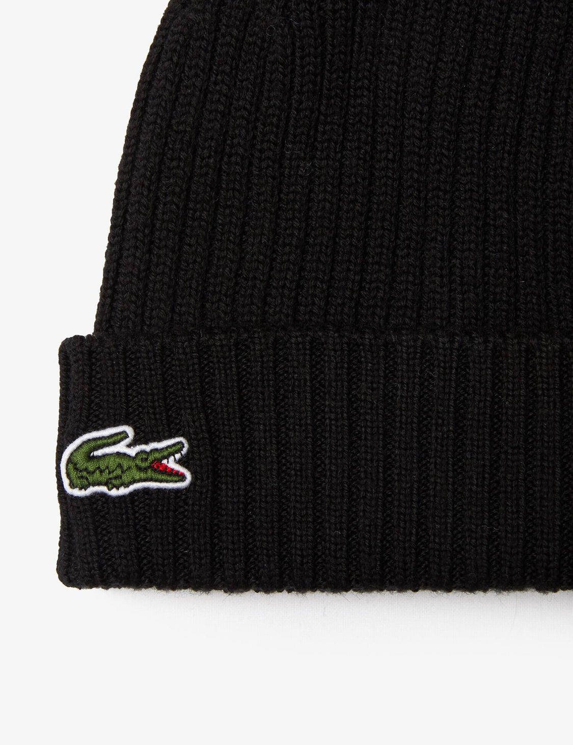 Brushed ribbed wool beanie