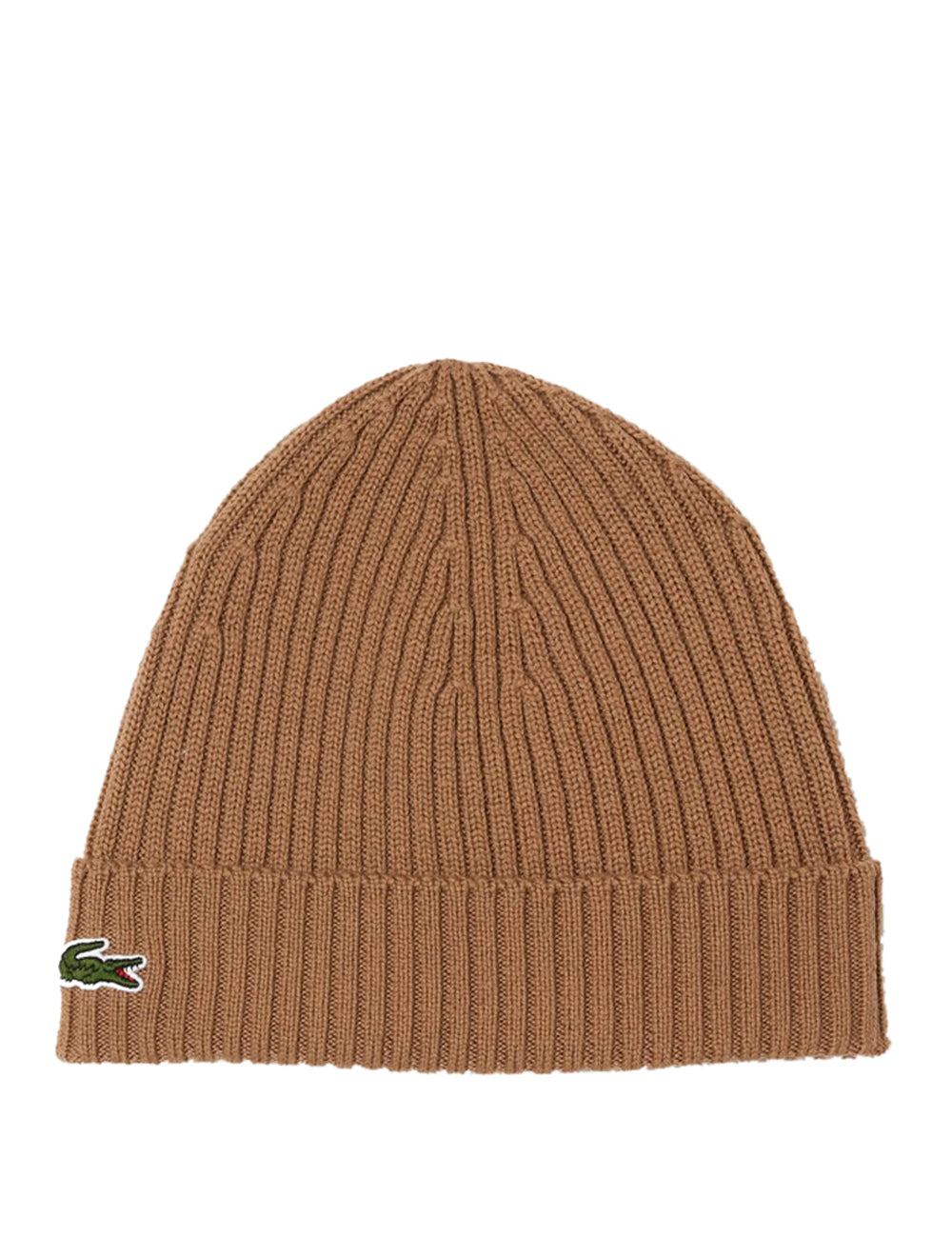 Brushed ribbed wool beanie