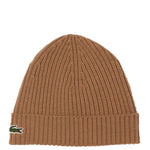 Brushed ribbed wool beanie