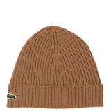 Brushed ribbed wool beanie