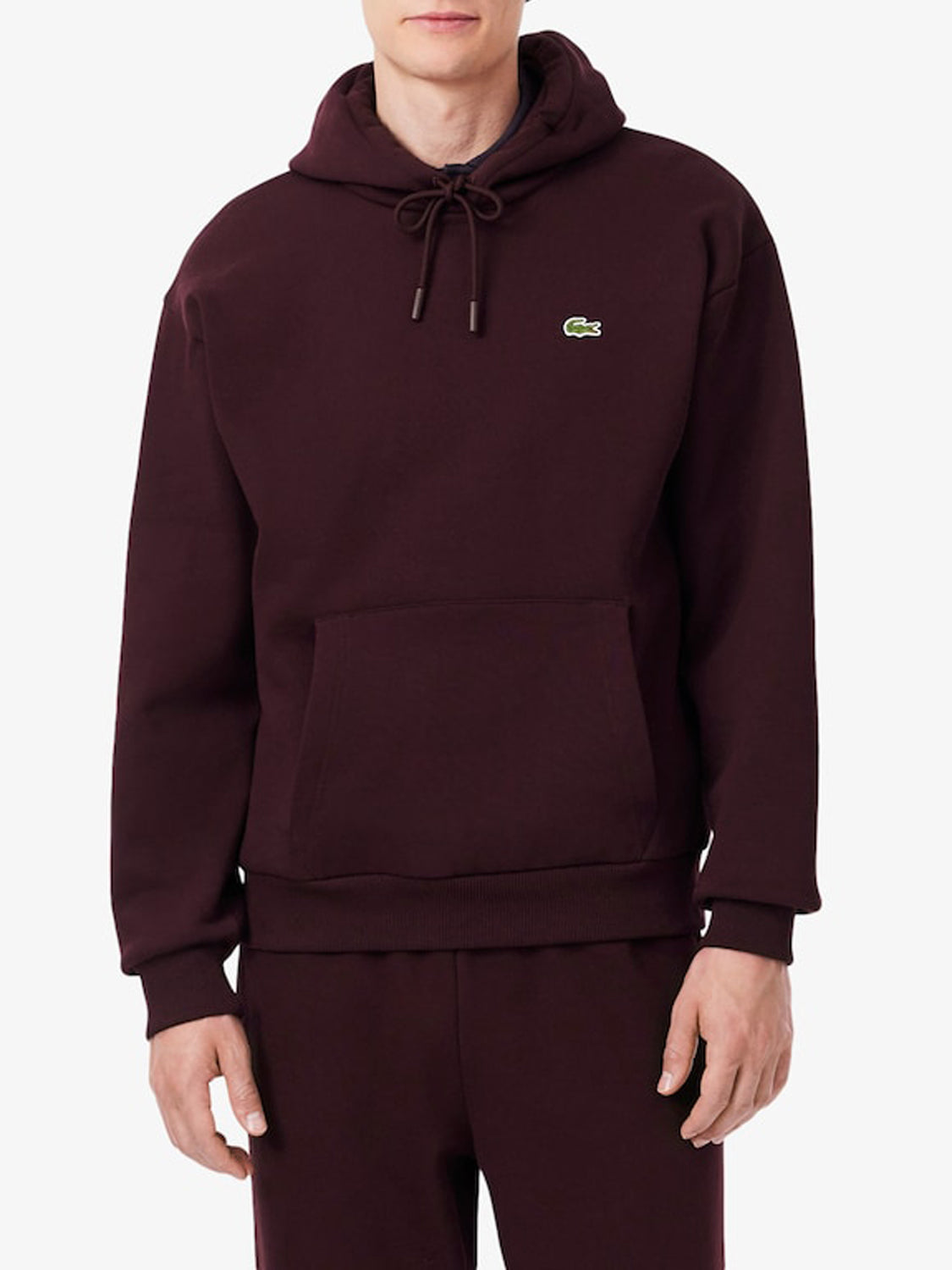 Hoodie in fleece fabric