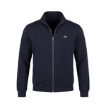 Double-face piqué zip-up sweatshirt