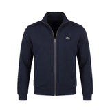 Double-face piqué zip-up sweatshirt