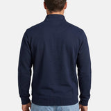 Double-face piqué zip-up sweatshirt
