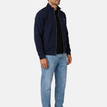 Double-face piqué zip-up sweatshirt