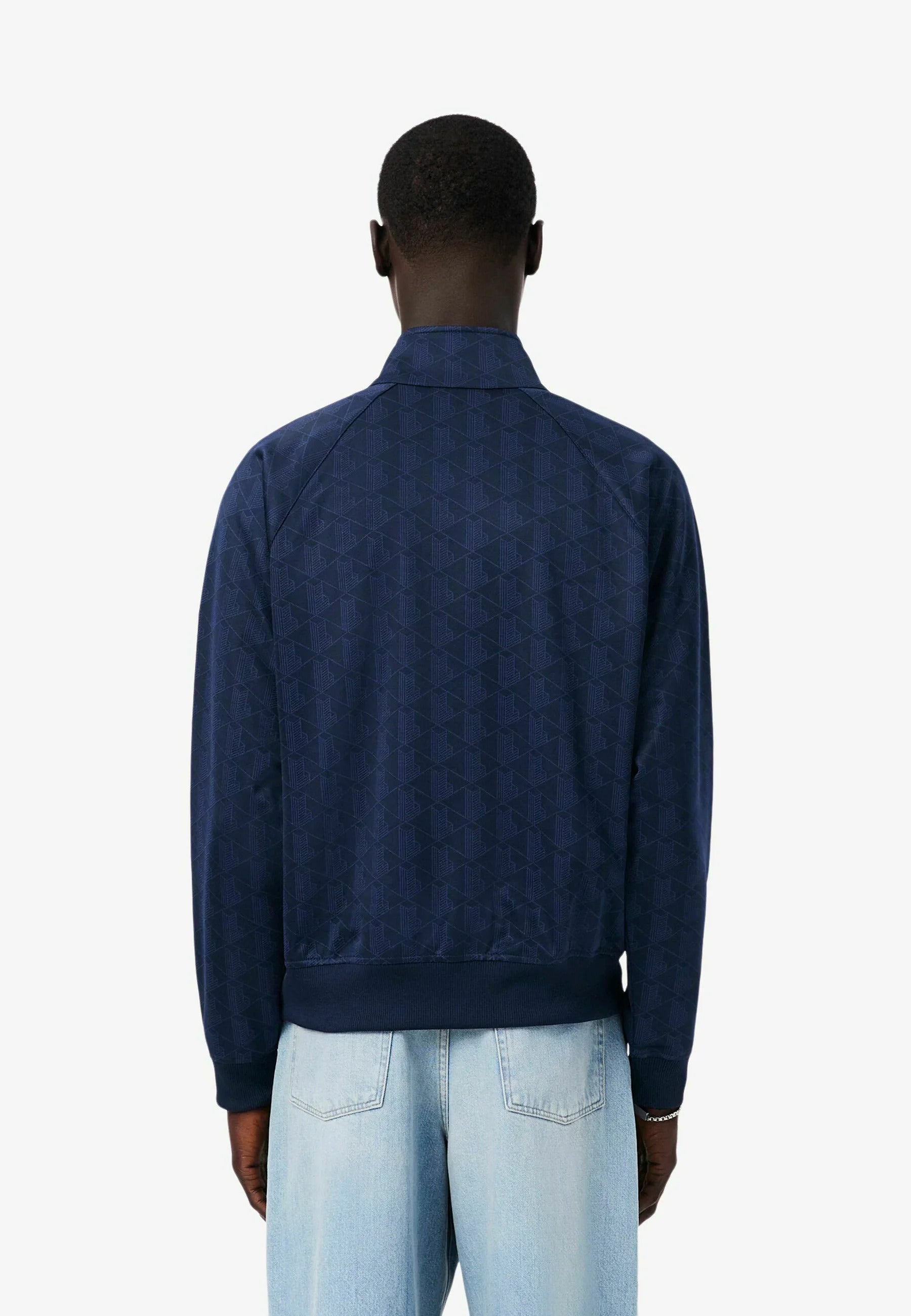 Giacca con zip jacquard con monogramma 