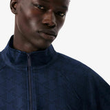 Giacca con zip jacquard con monogramma 