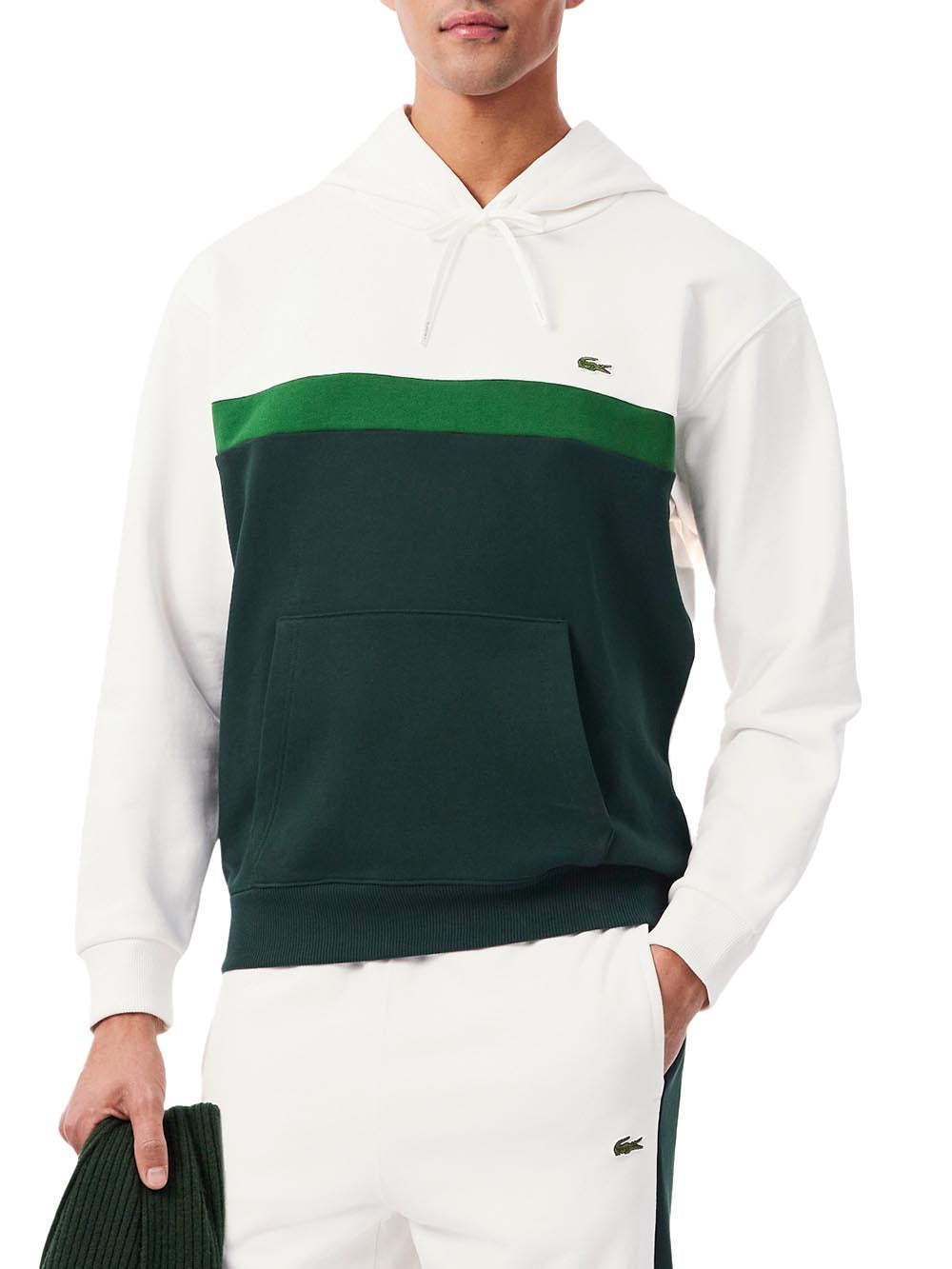Colorblock fleece hoodie