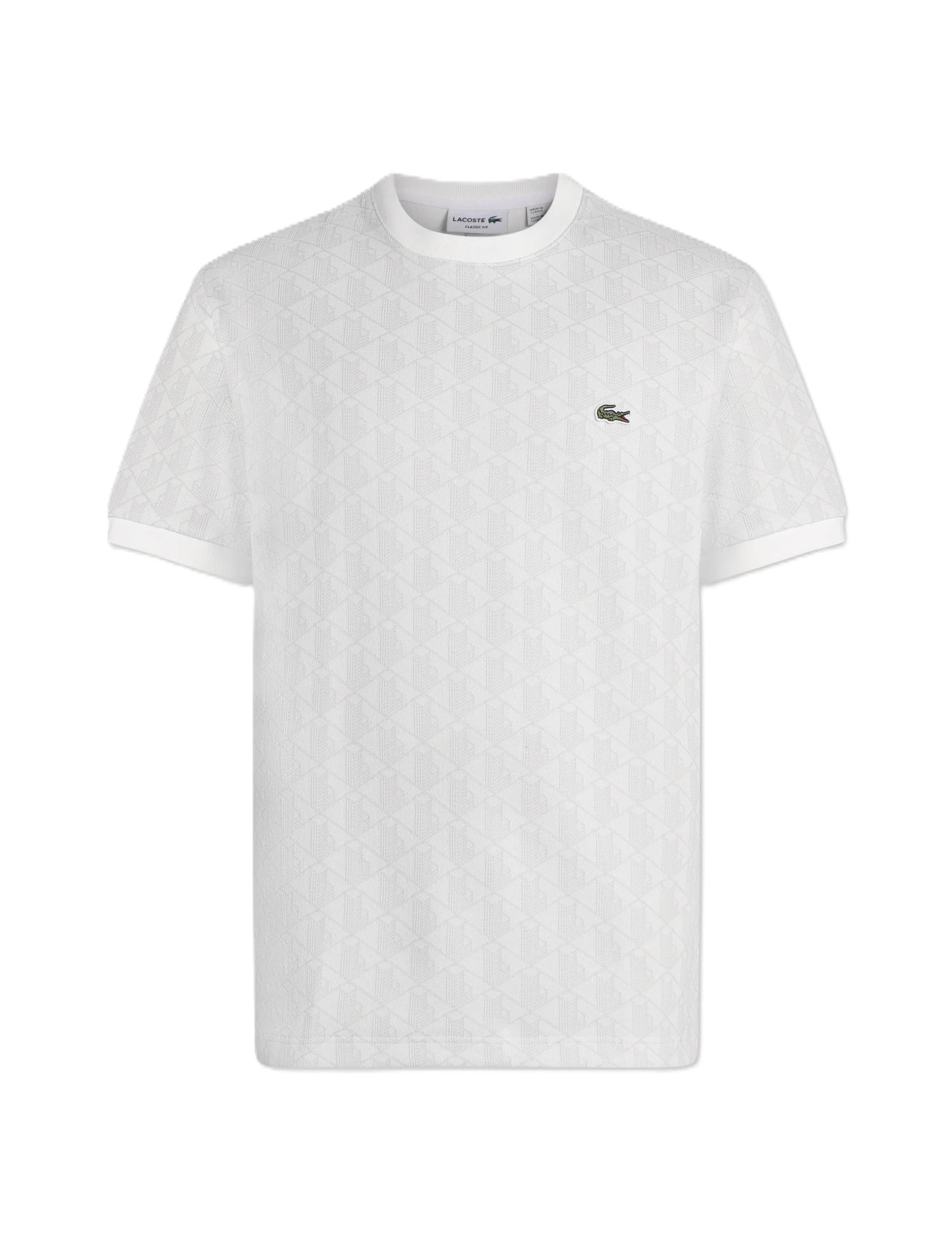Slim fit T-shirt with jacquard monogram