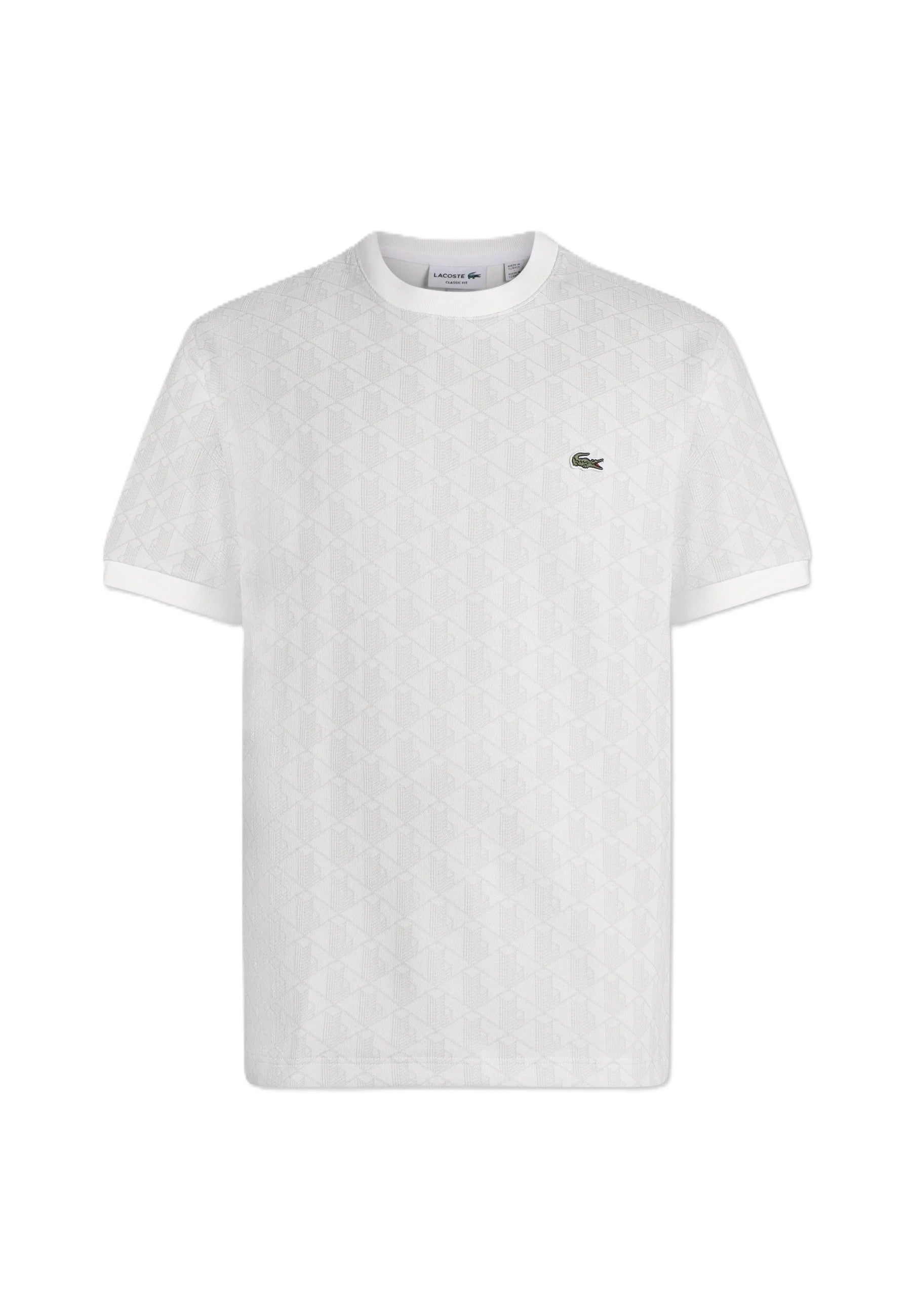 Slim fit T-shirt with jacquard monogram