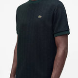 T-shirt slim fit con monogramma jacquard 